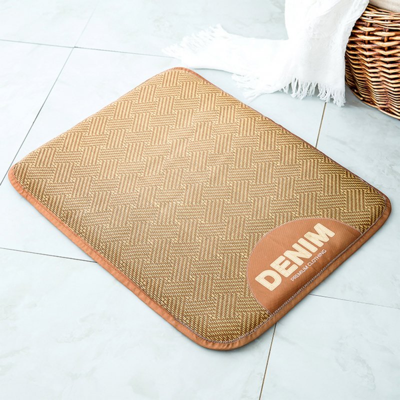Rattan  Pet  Mat Summer Sleeping Cooling Pad For Teddy Cat Removable Washable Sleeping Mat Classic brown_S (suitable for weight within 10 kg)