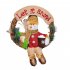 Rattan Wreath Christmas  Pendant Santa Claus Snowman For Hotel Home Decoration Snowman big wreath