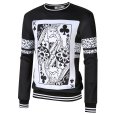Men's Casual 3D Poker  Pullover Sweatshirt