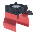 Rc Parts Motor Heat Sink + Thermal Induction Cooling Fan for 1:10 Hsp Trx-4 Trx-6 Scx10 Rc Car 540 550 36mm Size Motor Radiator red