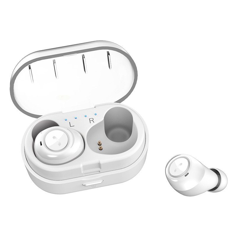 TWS Bluetooth 5.0 Headset Wireless Handsfree Earphones for Sport Driving Stereo Music Mini Earbuds with Charging Box 