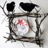 Realistic Black Crow Shape Decorative Prop for Halloween Spirit Festival 12in