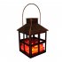 Realistic Charcoal Flame Lamp Led Retro Fireplace Lantern Ornaments For Christmas Halloween Decor bronze small