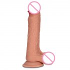 Realistic Dildo G Spot Clitoral Anal Stimulator with Dual Density Design with Strong Suction Cup for Hands-Free Play  Flesh