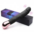 Realistic Dildo Vibrator 10 Speed G Spot Clitoral Vaginal Massage Heating Soft Flexible Vibrator Sex Toy For Women black
