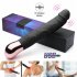 Realistic Dildo Vibrator 10 Speed G Spot Clitoral Vaginal Massage Heating Soft Flexible Vibrator Sex Toy For Women black