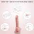 Realistic Ultra Soft Dildo with Flared Suction Cup Base Flexible Dildo with Curved Shaft Balls 8 6inches as shown