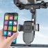 Rearview Mirror Phone Holder Mount For Car Multi directional 360 degree Rotatable Retractable Navigation Bracket black