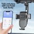 Rearview Mirror Phone Holder Mount For Car Multi directional 360 degree Rotatable Retractable Navigation Bracket black