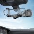 Rearview Mirror Phone Holder Mount For Car Multi directional 360 degree Rotatable Retractable Navigation Bracket black