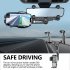 Rearview Mirror Phone Holder Mount For Car Multi directional 360 degree Rotatable Retractable Navigation Bracket black