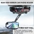 Rearview Mirror Phone Holder Mount For Car Multi directional 360 degree Rotatable Retractable Navigation Bracket black