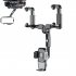 Rearview Mirror Phone Holder Mount For Car Multi directional 360 degree Rotatable Retractable Navigation Bracket black