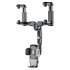 Rearview Mirror Phone Holder Mount For Car Multi directional 360 degree Rotatable Retractable Navigation Bracket black