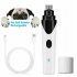 Rechargeable Automatic Pet Nail Grinder with USB Cable for Cats Dogs white