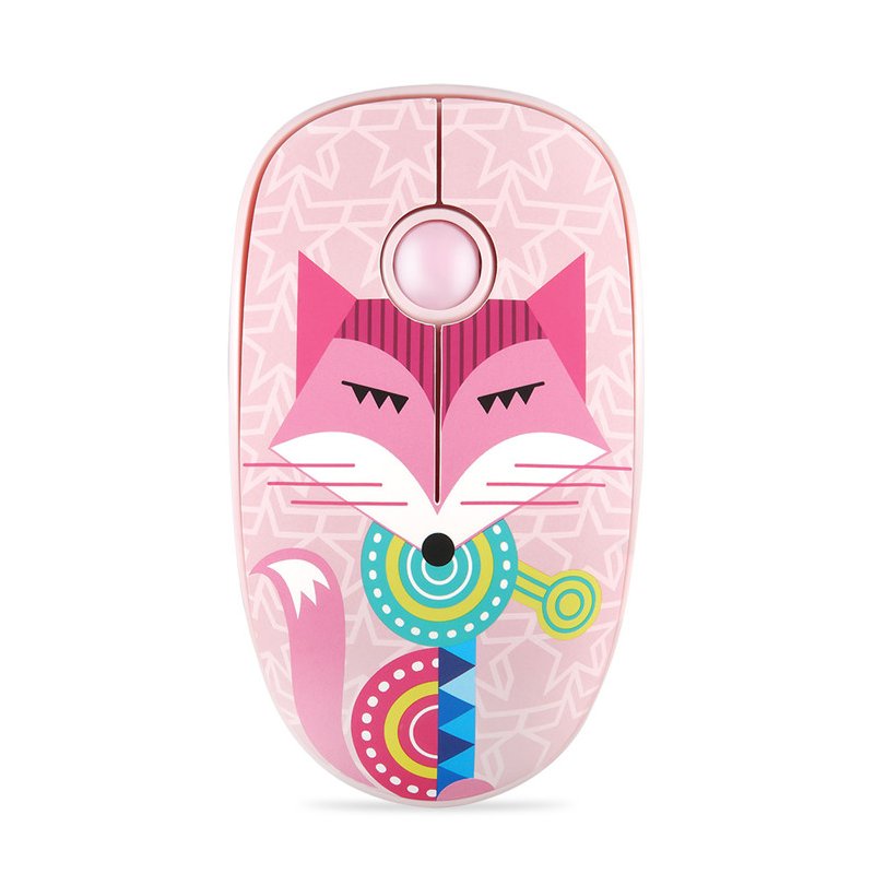Rechargeable Computer Mouse Cartoon Animal Pattern Ultra-thin Silent Notebook Office Wireless Mouse Fox