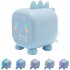 Rechargeable Cute Digital Alarm  Clocks Kids Dinosaur shaped Alarm Clock Wake Up Night Lights For Girls Boys blue