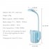 Rechargeable Flexible Lamp Cactus Shape with Pen Holder Creative 13 LED USB Touch  Night Reading Light Eye Protective Lamp blue
