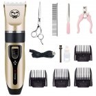Rechargeable Hair Clippers Pet Dog Electric Pet Grooming Tool 4PCS of C200 plus steel shears