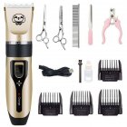 Rechargeable Hair Clippers Pet Dog Electric Pet Grooming Tool 5PCS of C200 plus double steel shears