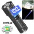 Rechargeable High Lumens Flashlight 30 LED Super Bright Powerful Flashlights 1188a White Laser Flashlight