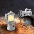 Rechargeable LED Camping Lantern 2400mAh USB Rechargeable Power Bank Emergency Light Rotable Lamp Head For Indoor Outdoor black