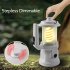 Rechargeable LED Camping Lantern 2400mAh USB Rechargeable Power Bank Emergency Light Rotable Lamp Head For Indoor Outdoor black