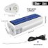 Rechargeable LED Waterproof Solar Flashlight Phone Charger Multifunction Travel Camping Light 020C flashlight charging treasure white case