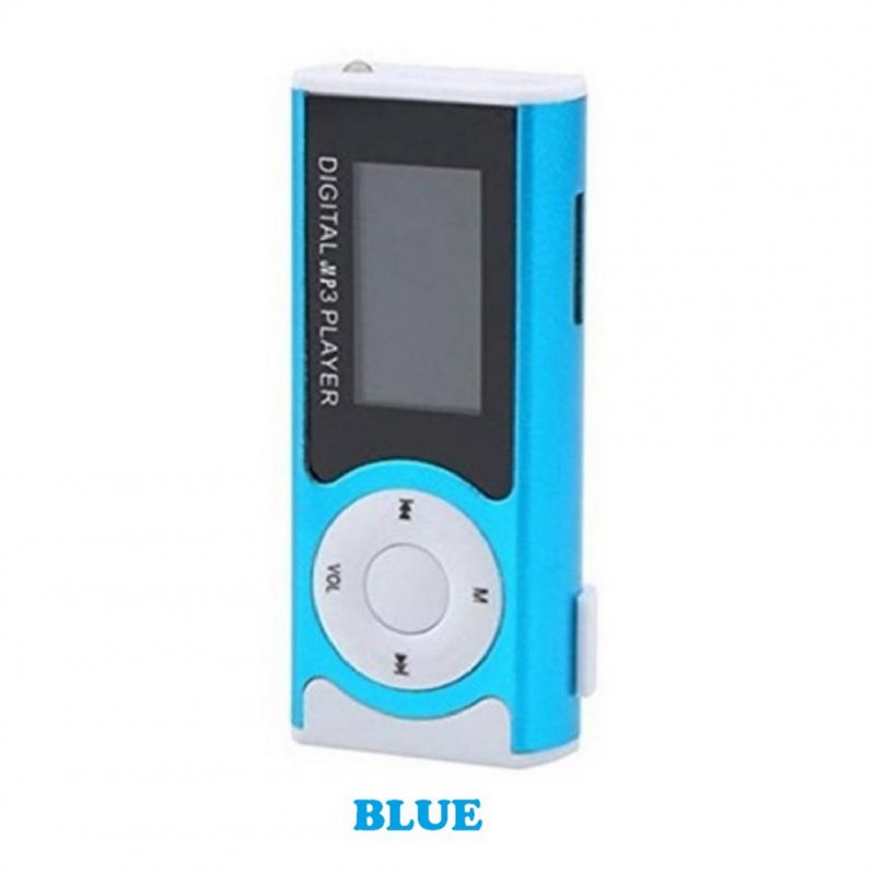MP3 Music Player LCD Screen Rechargeable with Headphones Led Light