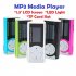 Rechargeable MP3 Lcd Screen Music Player With Headphones Led Light Support External Micro Tf Sd Card blue