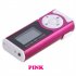 Rechargeable MP3 Lcd Screen Music Player With Headphones Led Light Support External Micro Tf Sd Card pink