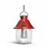 Rechargeable Retro Metal Camp Light Emergency Lighting Portable Waterproof Outdoor Tent Bulb For Power Failure Outages Hiking Climbing Yard red