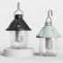 Rechargeable Retro Metal Camp Light Emergency Lighting Portable Waterproof Outdoor Tent Bulb For Power Failure Outages Hiking Climbing Yard red