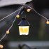 Rechargeable Retro Metal Camp Light Emergency Lighting Portable Waterproof Outdoor Tent Bulb For Power Failure Outages Hiking Climbing Yard red