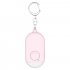 Rechargeable Self Defense Alarm Flashlight Smart Emergency Alarm Outdoor Personal Alarm English packaging pink