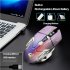 Rechargeable Wireless Silent LED Backlit Gaming Mouse USB Optical Mouse for PC black