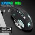 Rechargeable Wireless Silent LED Gaming Mouse USB Optical Mouse for PC Computer Peripherals white