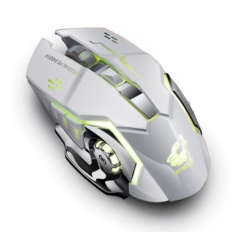 Free Wolf X8 Wireless Gaming Mouse White