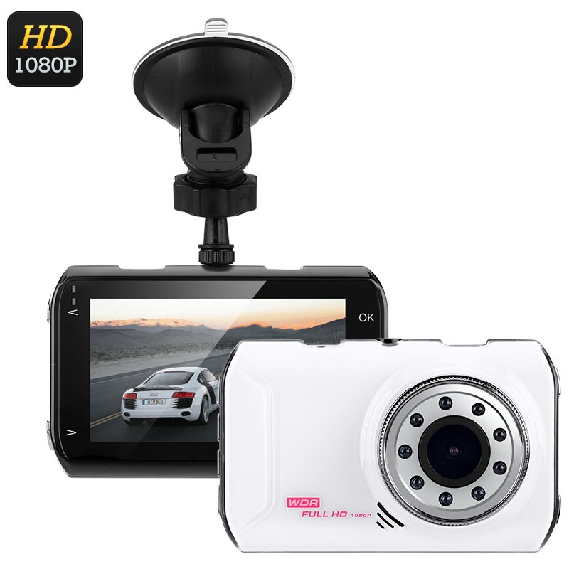 Full-HD Car DVR System (White)