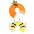 Recovery Collar For Cats After Surgery Elizabethan Collars Ultra Soft Cotton Cute Kitten Cone For Prevent Licking carrot M
