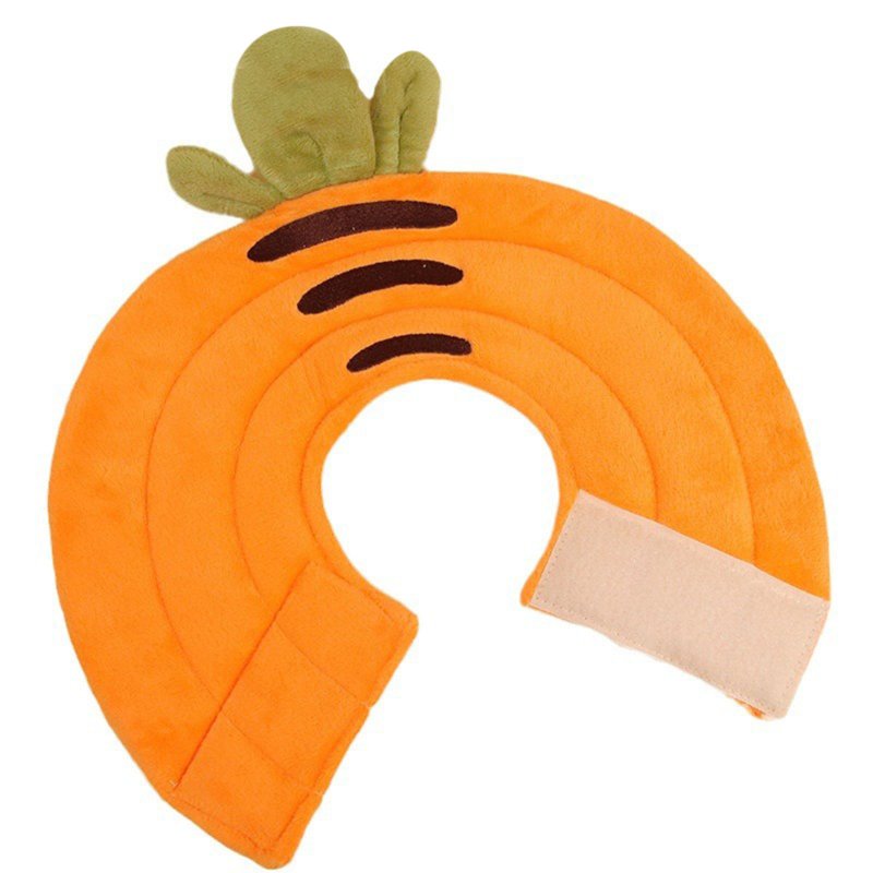 Recovery Collar For Cats After Surgery Elizabethan Collars Ultra-Soft Cotton Cute Kitten Cone For Prevent Licking carrot M
