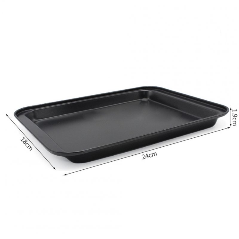 Rectangle Baking Sheet Homemade Cooking Bakeware Non-Stick Coating Cake Pizza Bread Making Plate Pan Ovenware Small 24 * 18 * 2cm
