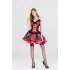 Red   Black Poker Alice In Wonderland Queen Of Hearts Costume Halloween Cosplay Adult Fancy Dress Party Sexy Carnival Costumes 8526 XL