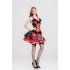 Red   Black Poker Alice In Wonderland Queen Of Hearts Costume Halloween Cosplay Adult Fancy Dress Party Sexy Carnival Costumes 8526 L