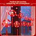 Red Lantern LED Lights With 8 Modes Chinese Characters Garland Curtain Lunar New Year Decoration Spring Festival Decoration USB flash version
