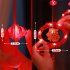 Red Lantern LED Lights With 8 Modes Chinese Characters Garland Curtain Lunar New Year Decoration Spring Festival Decoration USB flash version