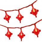 Red Lantern String Light 20LEDs/40LEDs Chinese Knot Battery Operated String Light For Chinese New Year Wedding Party Decoration