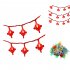 Red Lantern String Light 20LEDs 40LEDs Chinese Knot Battery Operated String Light For Chinese New Year Wedding Party Decoration  3 meters 6 meters  red chinese 