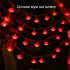 Red Lantern String Light 20LEDs 40LEDs Chinese Knot Battery Operated String Light For Chinese New Year Wedding Party Decoration  3 meters 6 meters  red chinese 