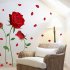 Red Rose Pattern Wall Decal Mural Removable Flowers Sticker Art for Valentine s Day DIY Home Decor